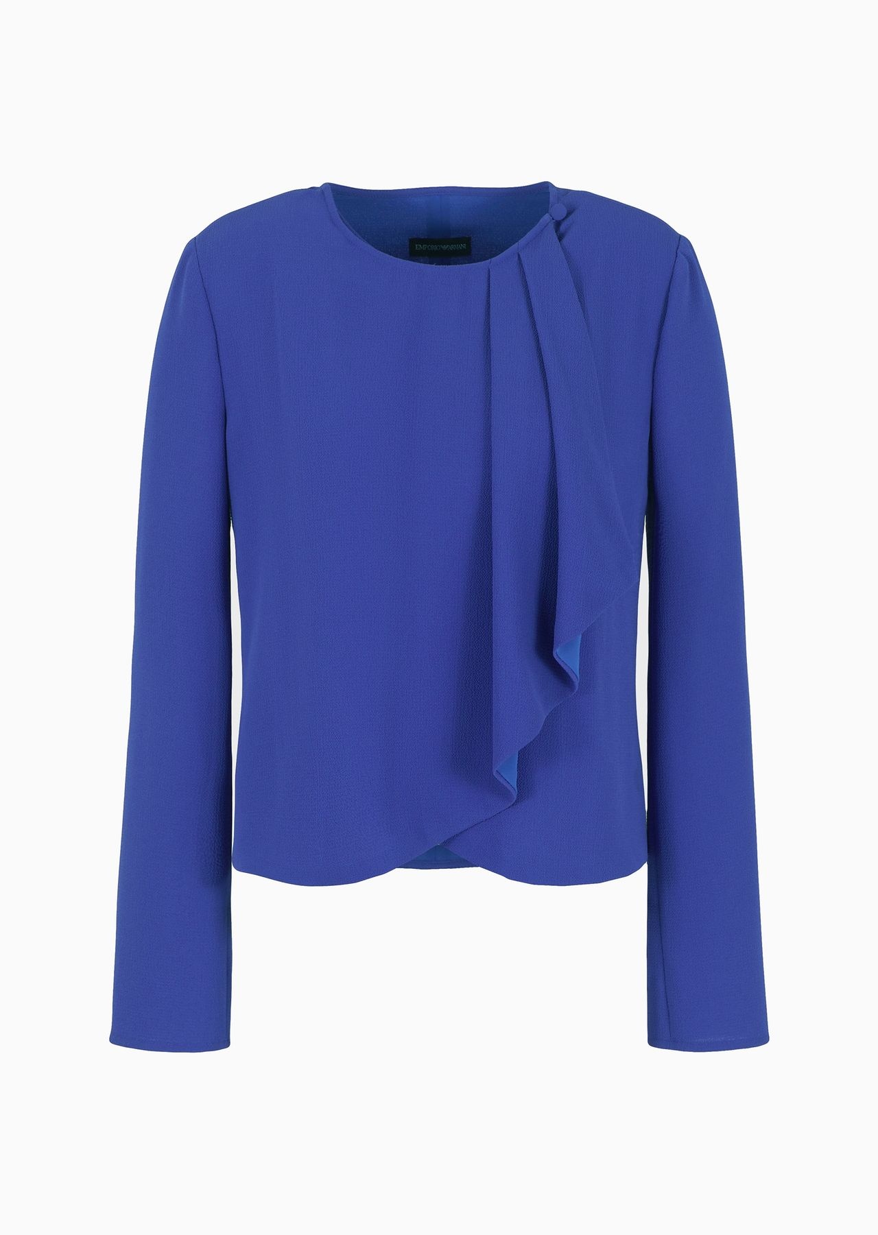 Armure crêpe ruffle jacket with wrap closure - 1