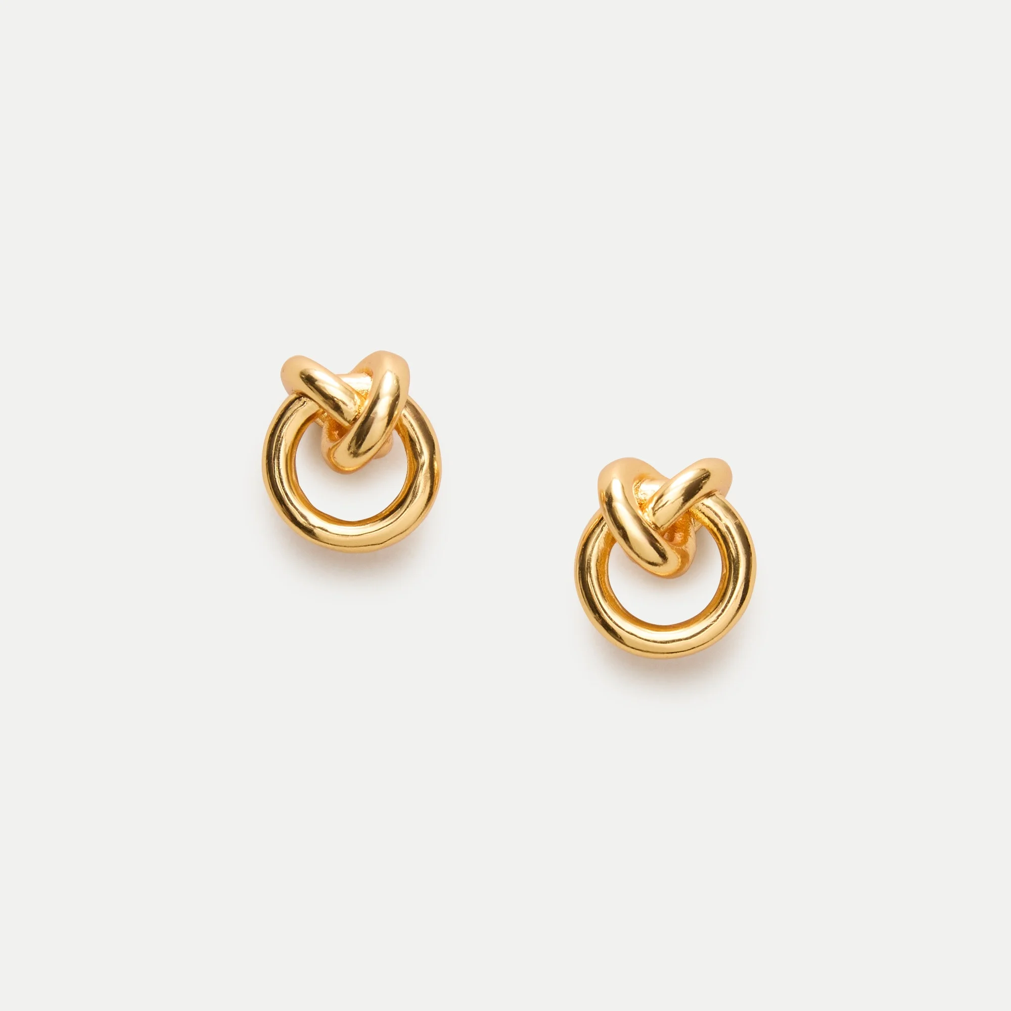 Sculptural knot stud earrings - 1