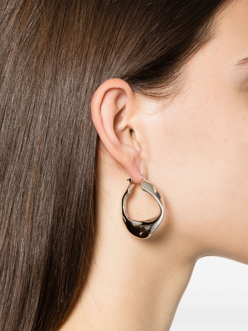 Jil Sander sculpted hoop earrings outlook