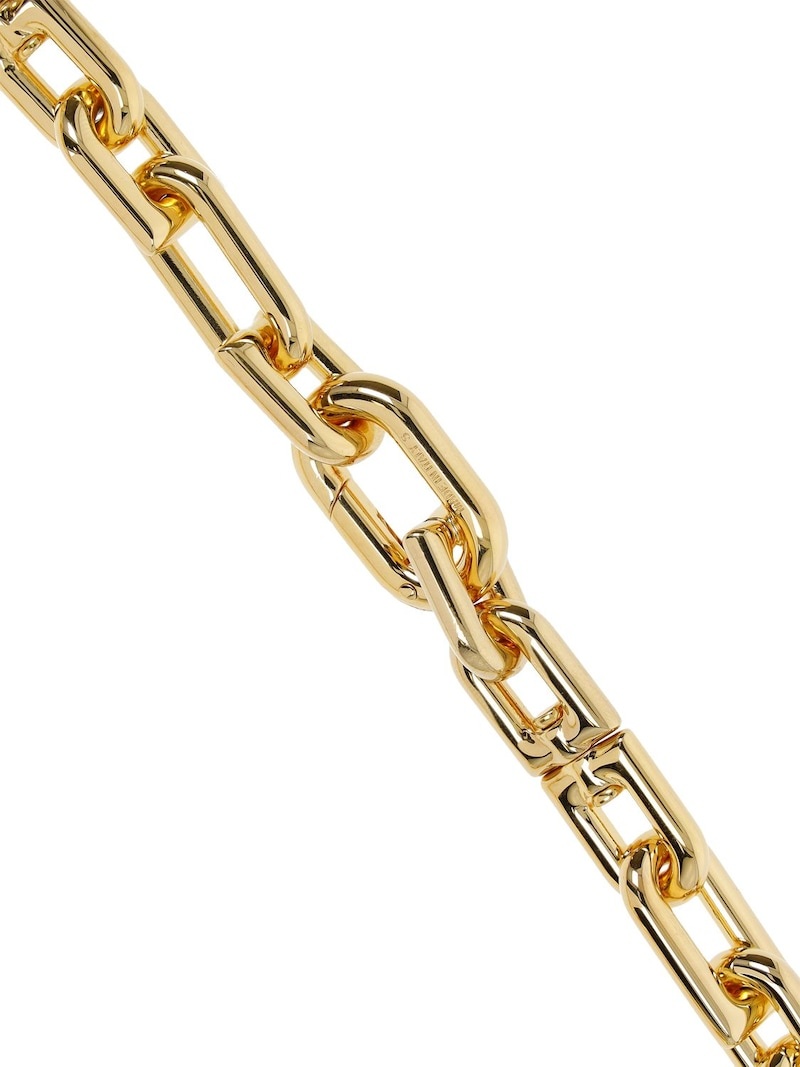 B chain thin brass necklace - 4