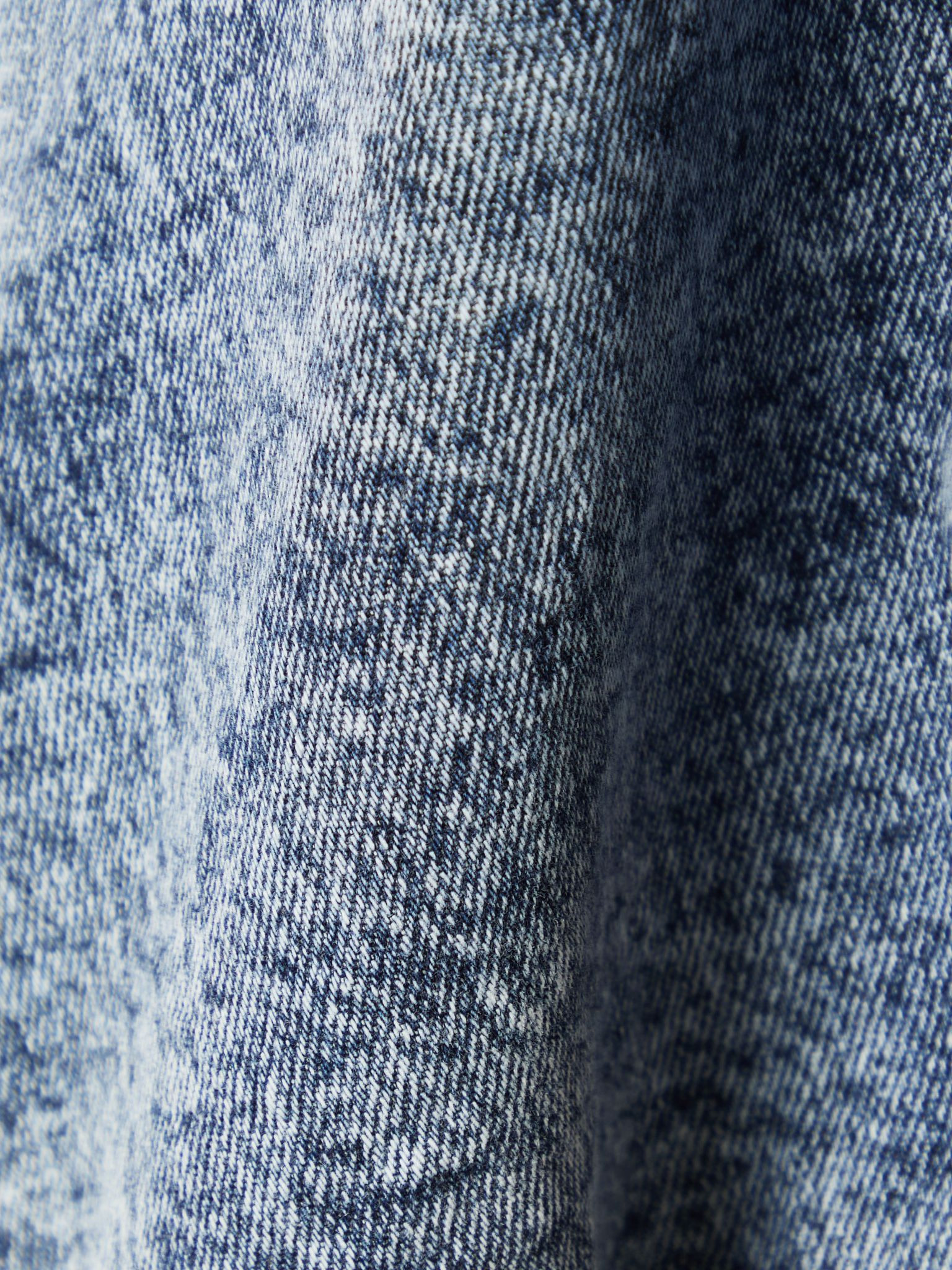 Cropped asymmetric denim jacket Blue - 4