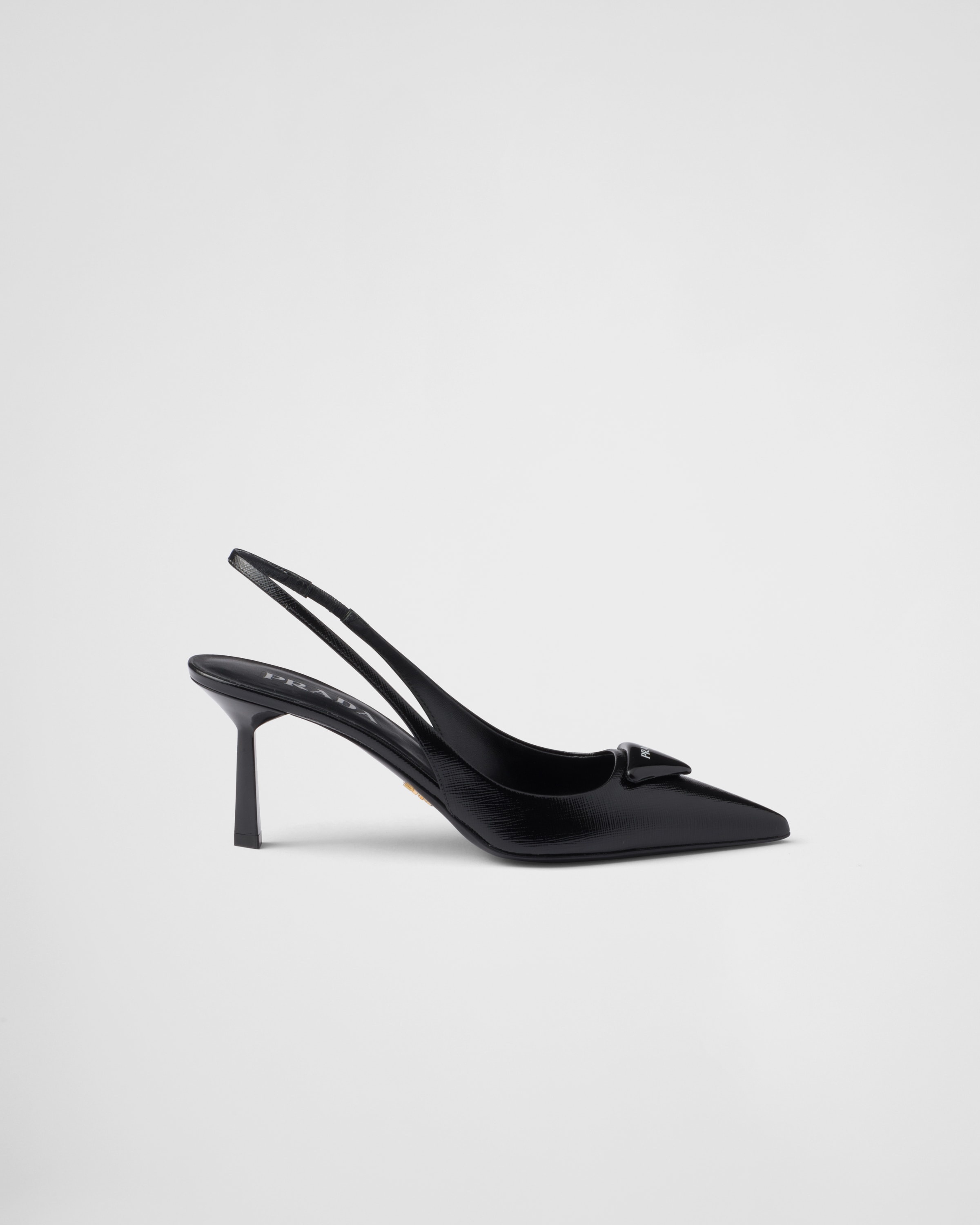 Saffiano patent leather slingback pumps - 2