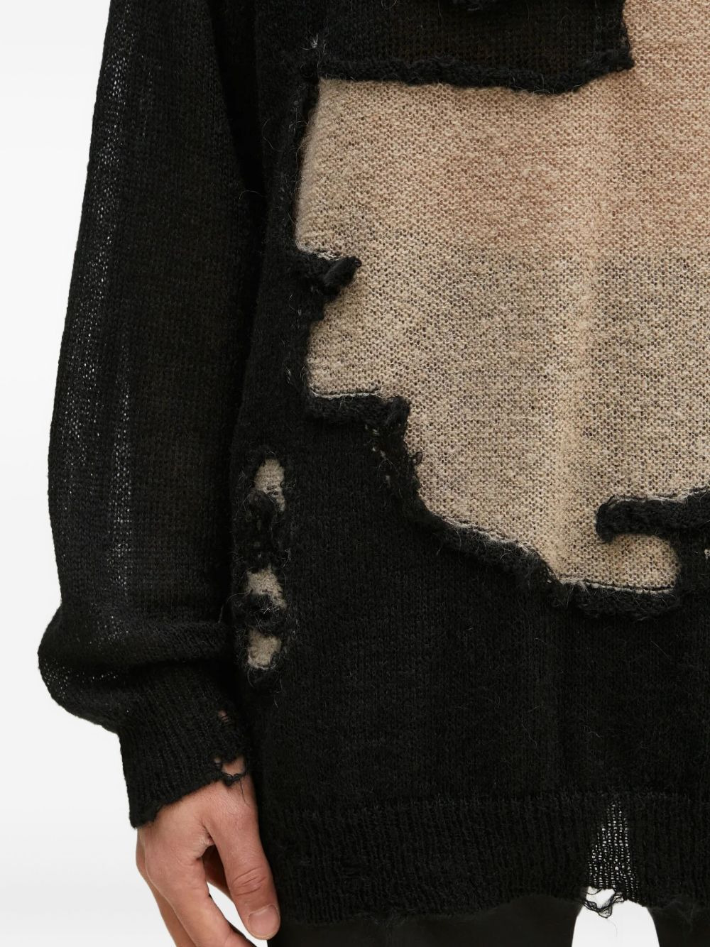distressed-effect sweater - 5