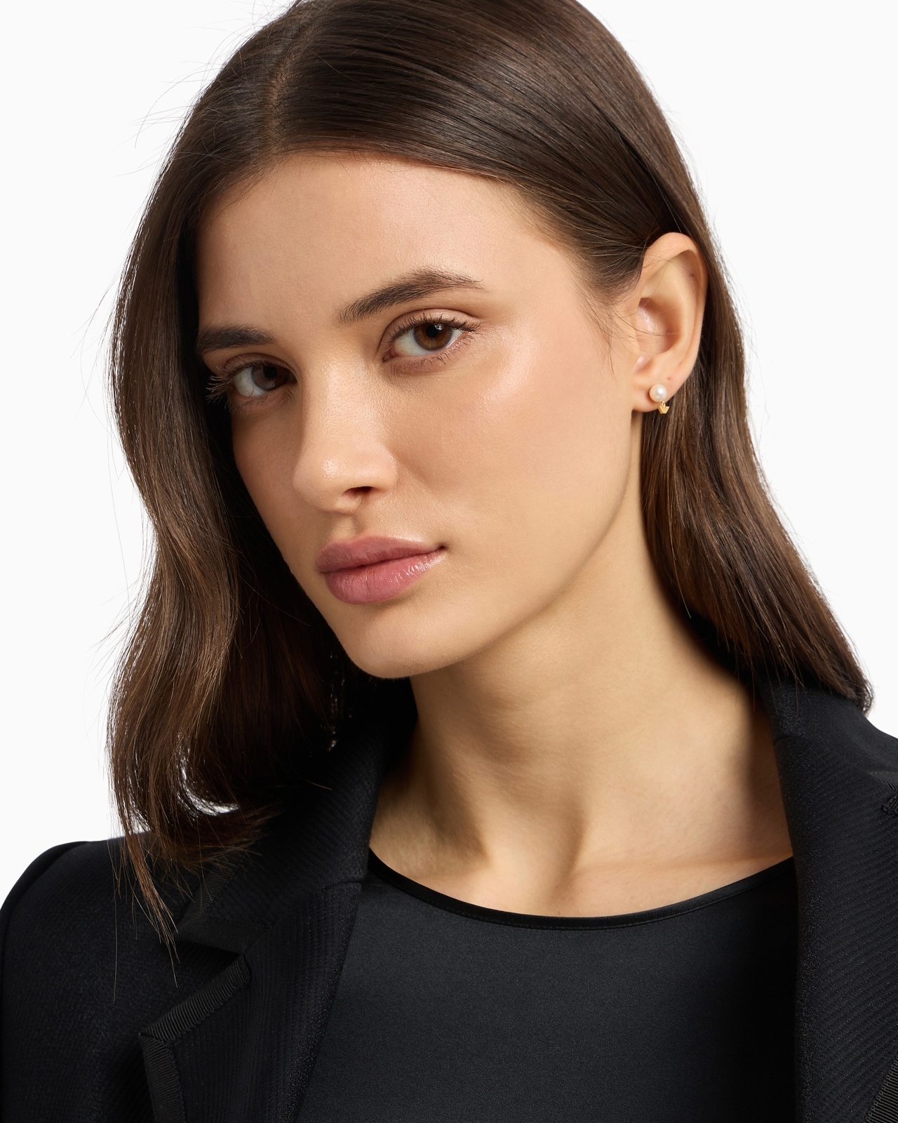WHITE PEARL STUD EARRINGS - 2