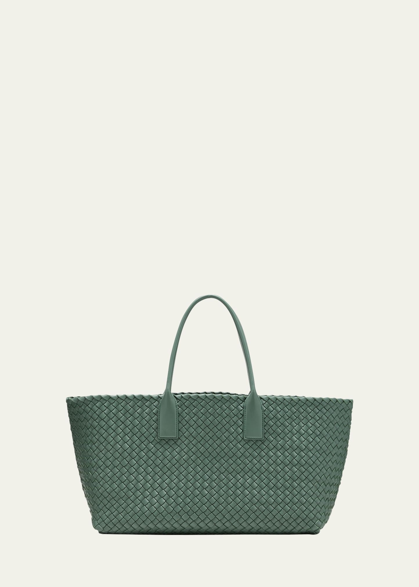 Cabat Medium Intrecciato East-West Tote Bag - 1