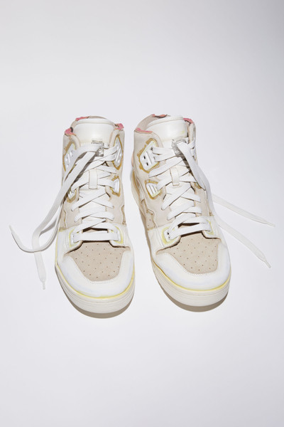 Acne Studios High top leather sneakers - White/Off White outlook