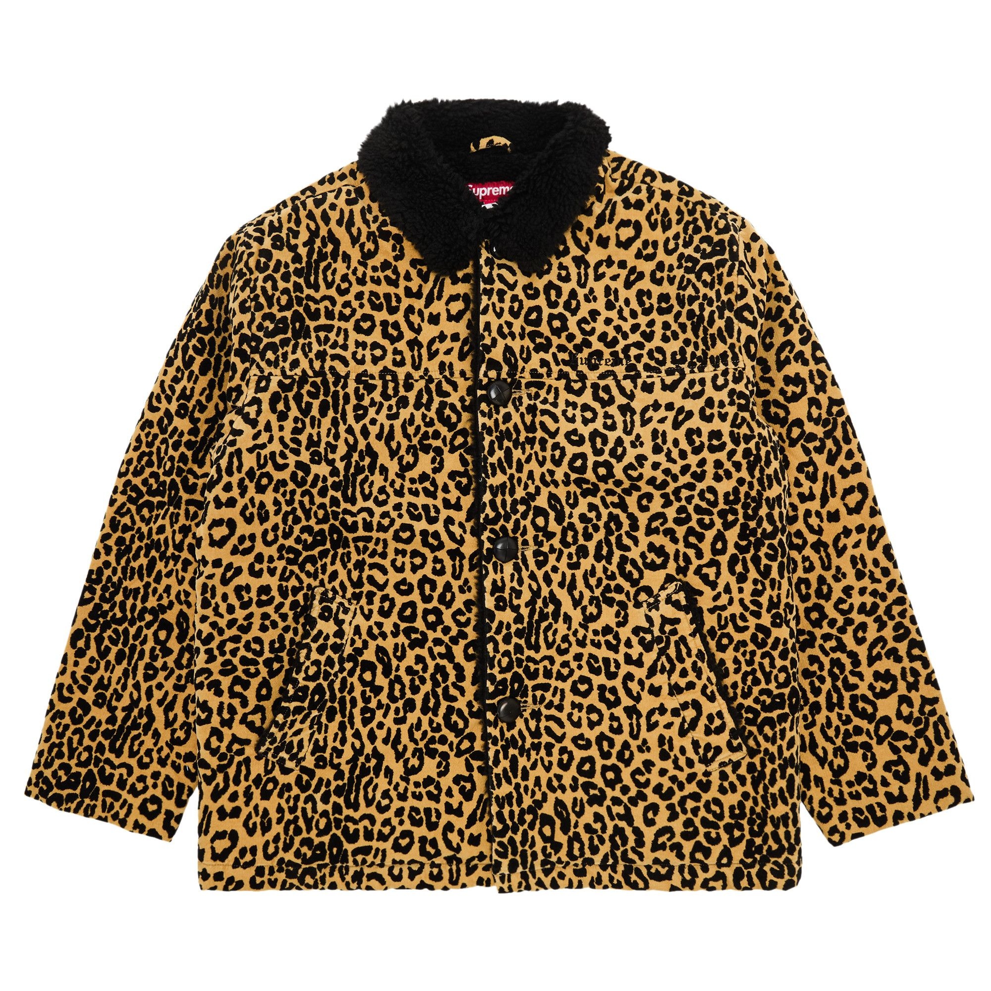Supreme Kindermann Uncut Corduroy Car Coat 'Leopard' - 1