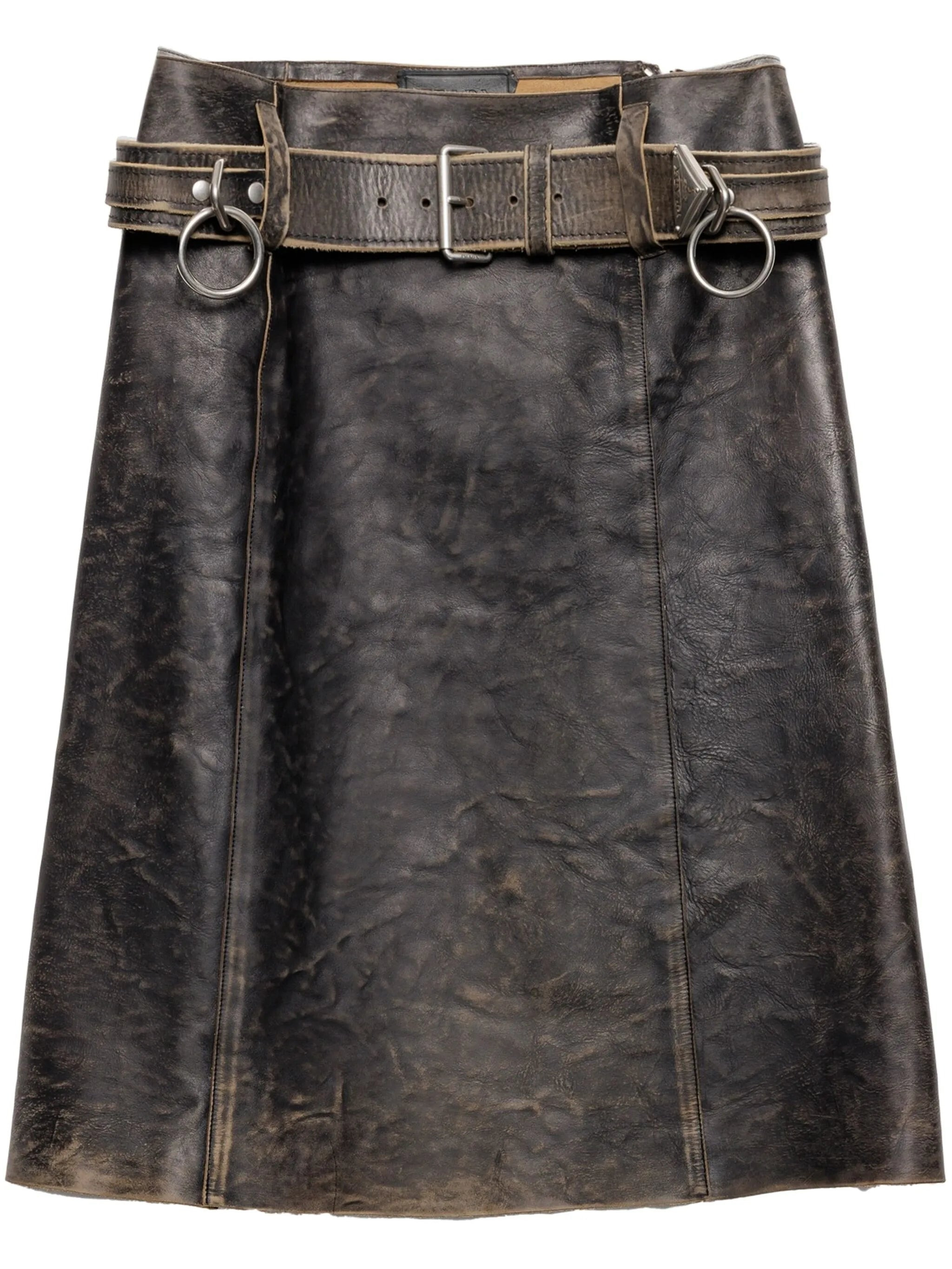 leather mini skirt - 1