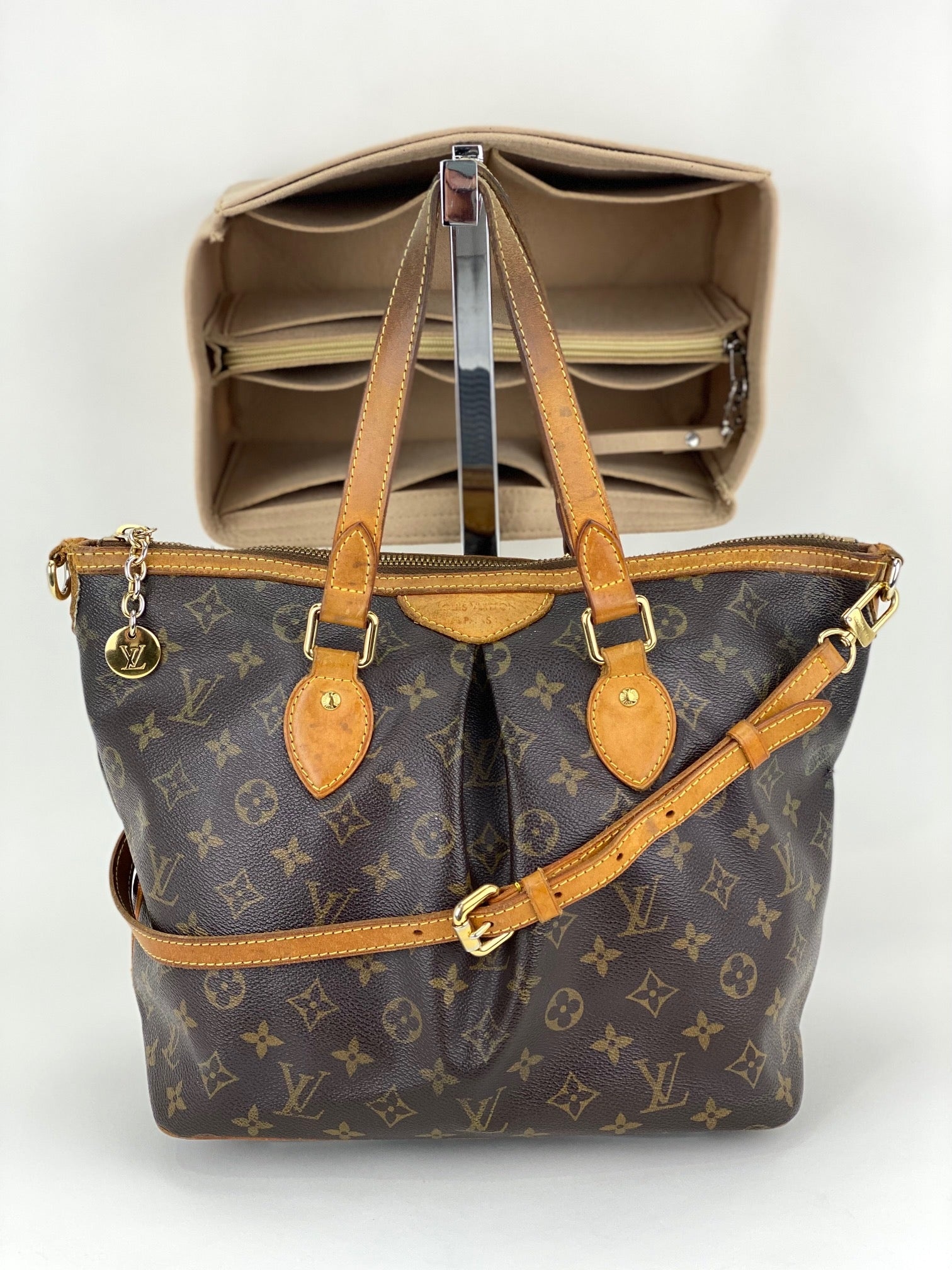 Louis Vuitton Palermo Shoulder Bag GM Brown Canvas Pre-owned Great Condition