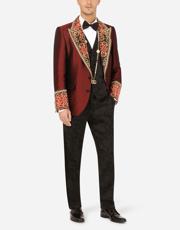 Sicilia-fit tuxedo suit with synthetic rhinestones - 10