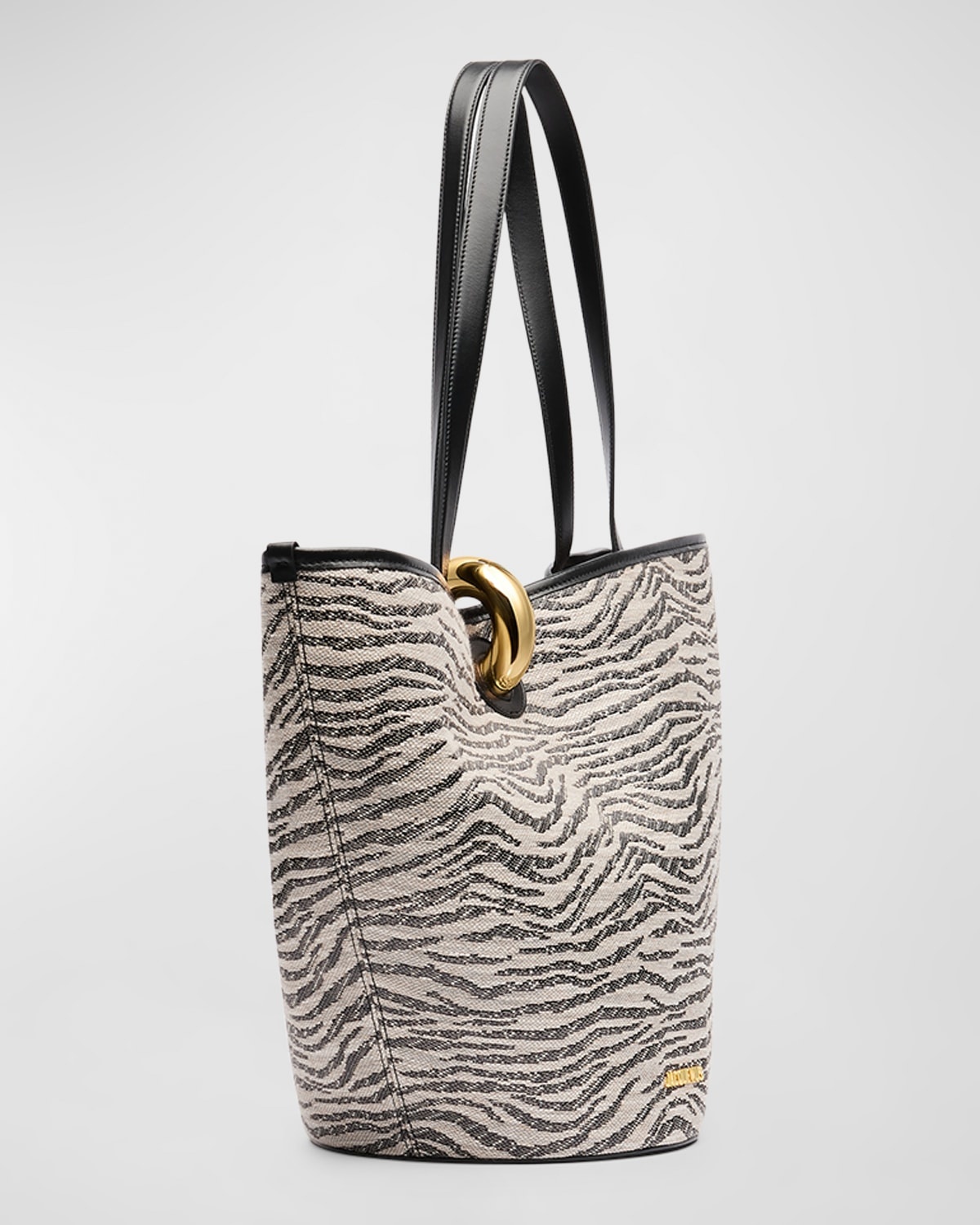 Le Bambola Zebra Canvas and Leather Shoulder Bag - 4