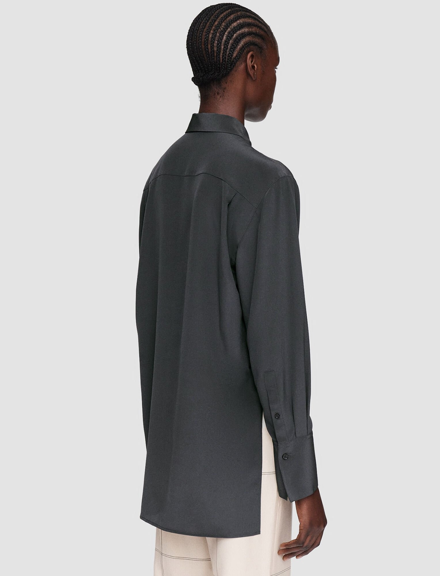 Silk Crepe de Soie Bold Blouse - 4
