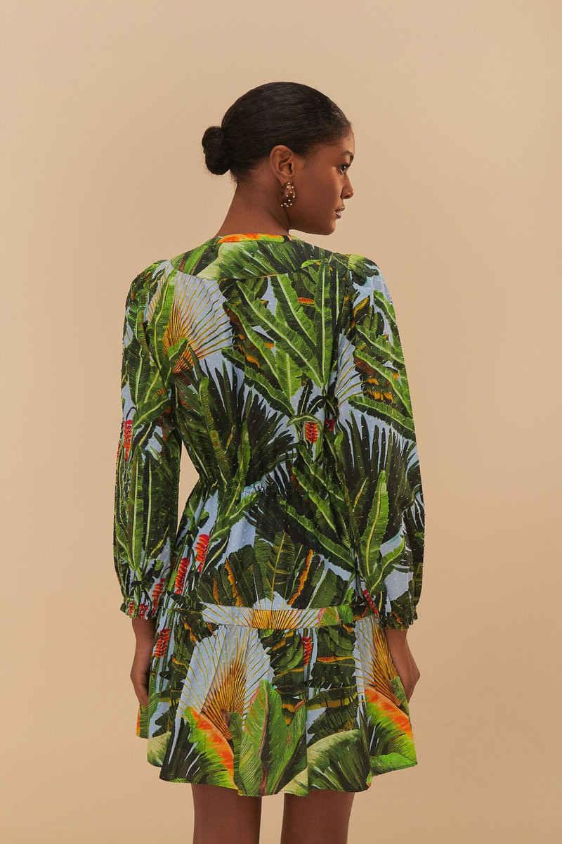 Blue Amazonia Forest Mini Dress 4