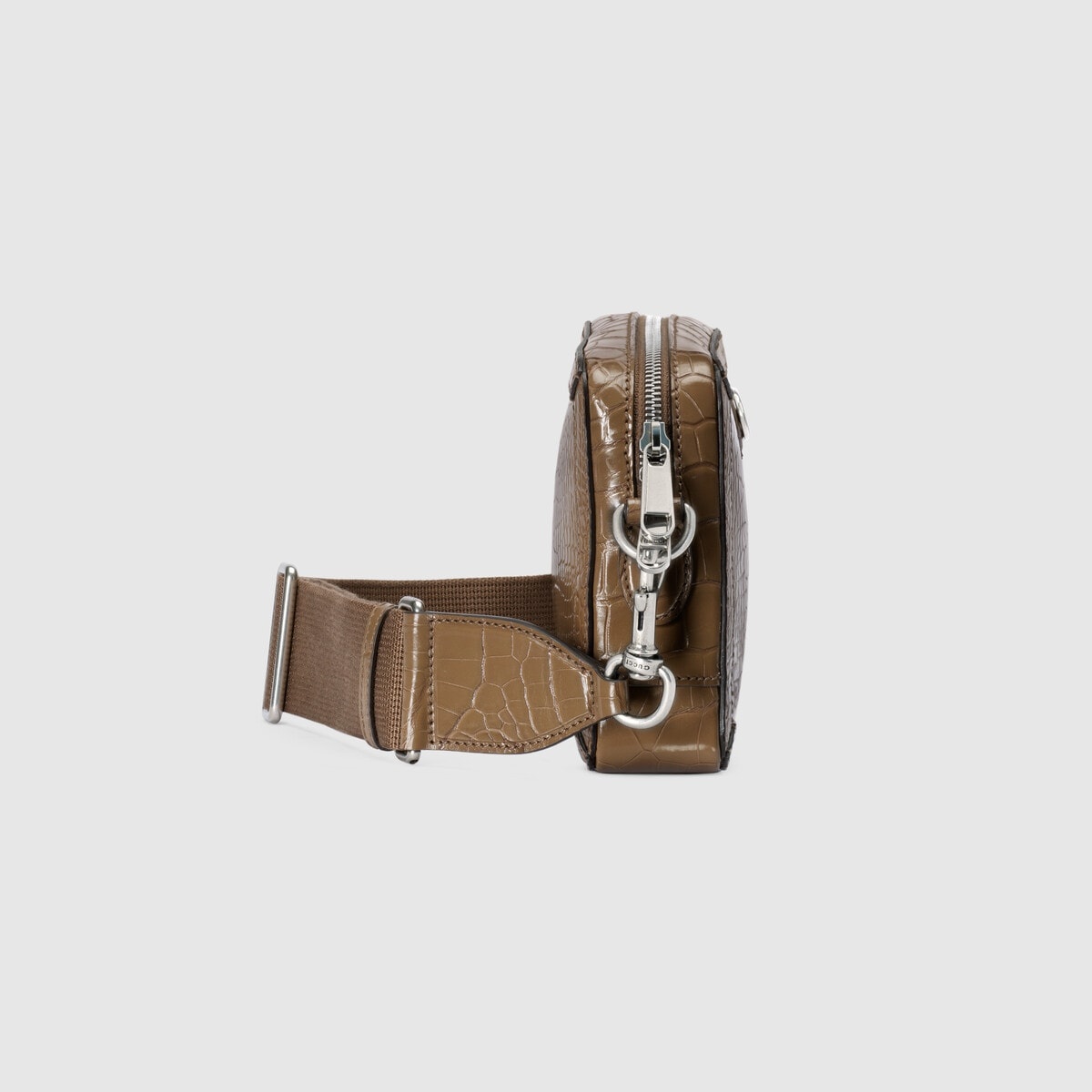 Crocodile crossbody bag with Double G - 6