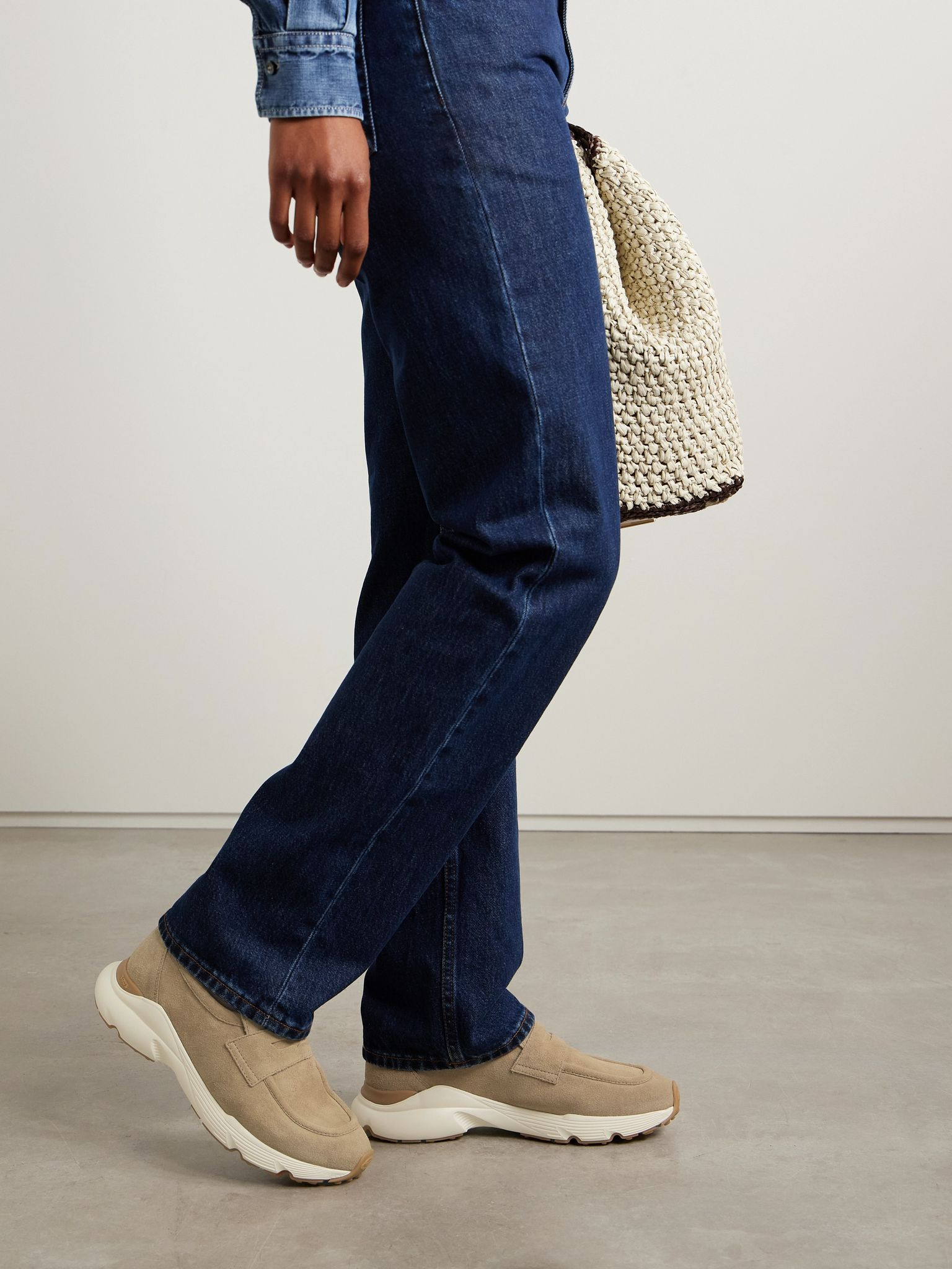 Suede slip-on sneakers Beige - 3