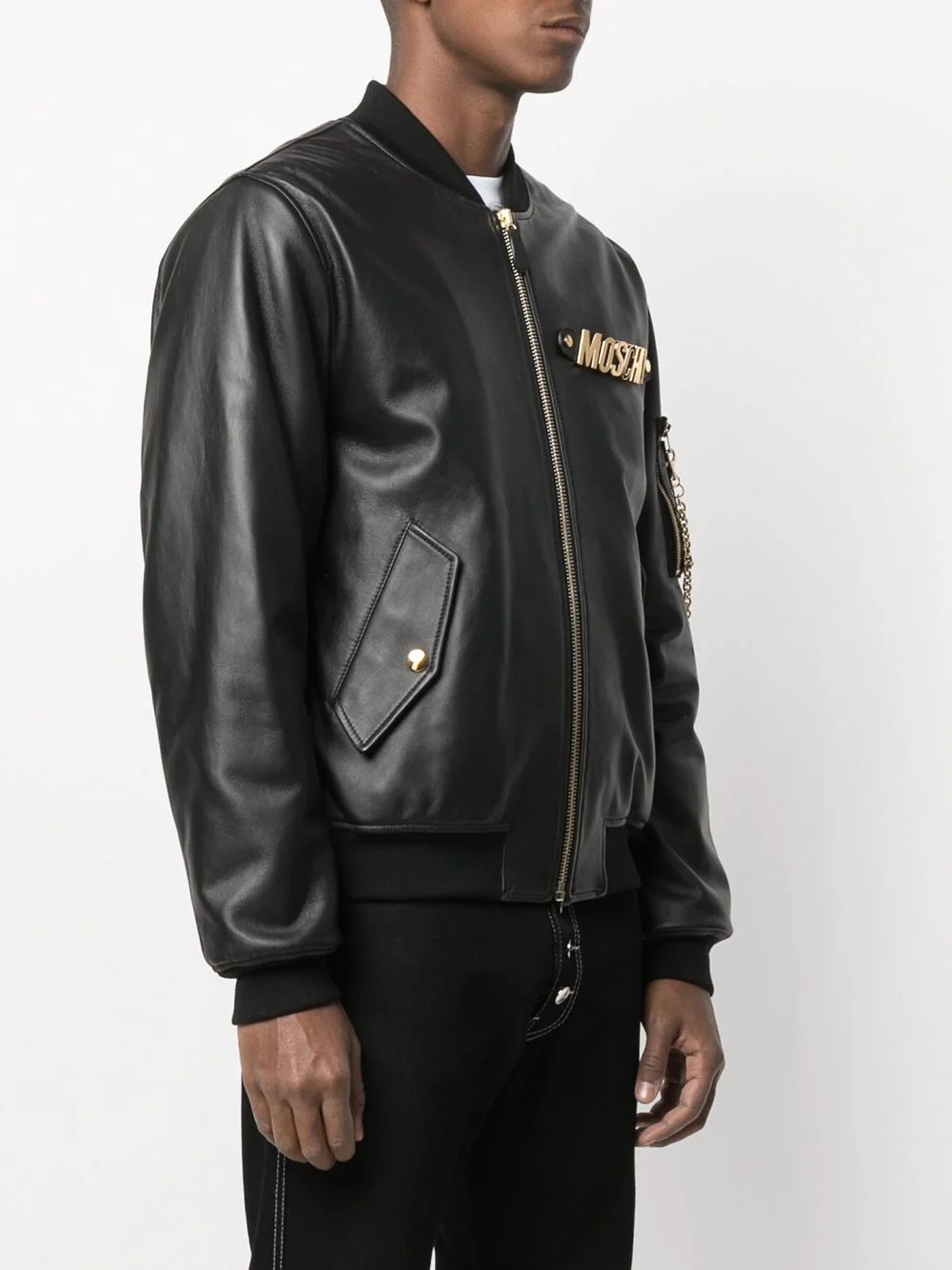 logo-plaque bomber jacket - 3