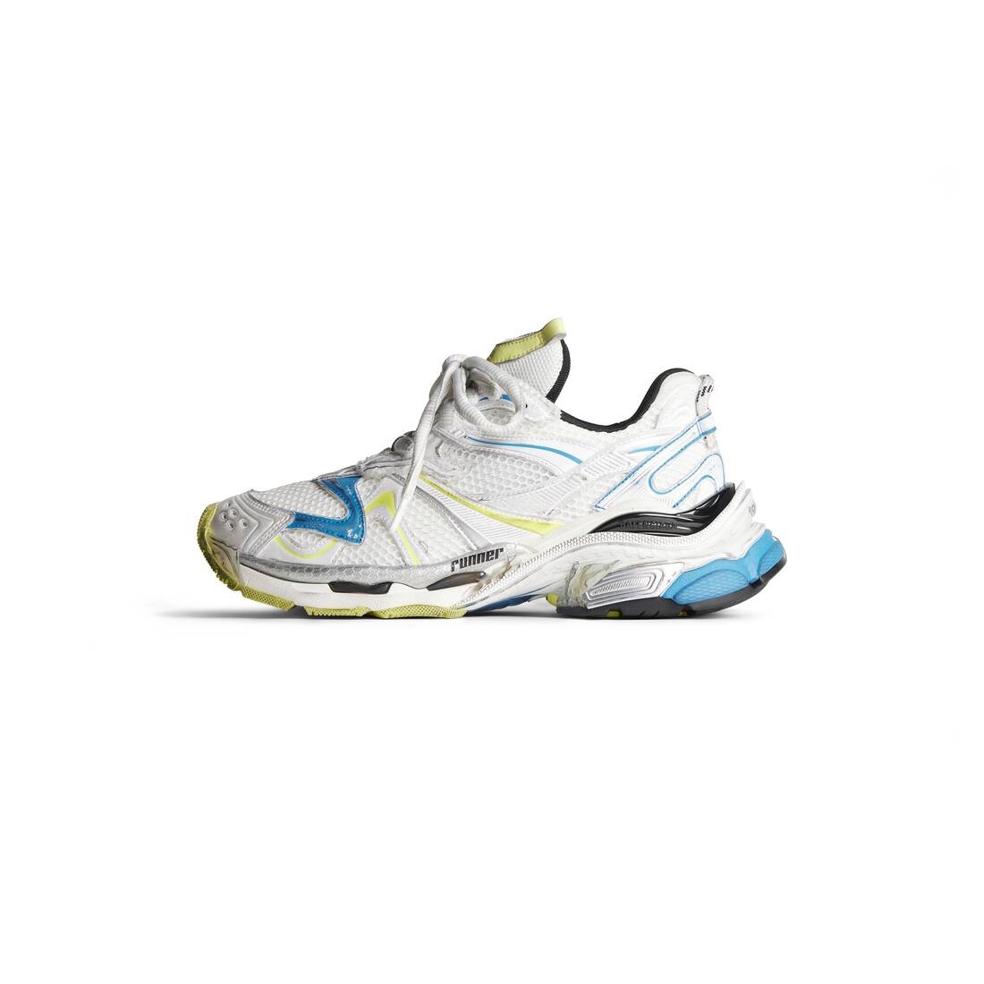 Men's Runner 2.0 Sneaker in White/yellow/blue - 4