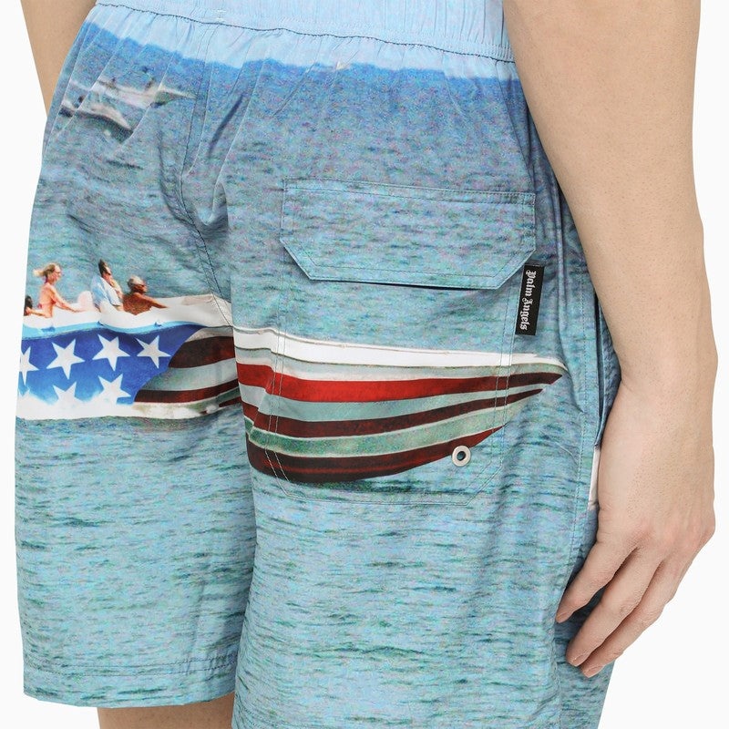 Palm Angels Getty Speedyboat Printed Swim Boxer Shorts - 5