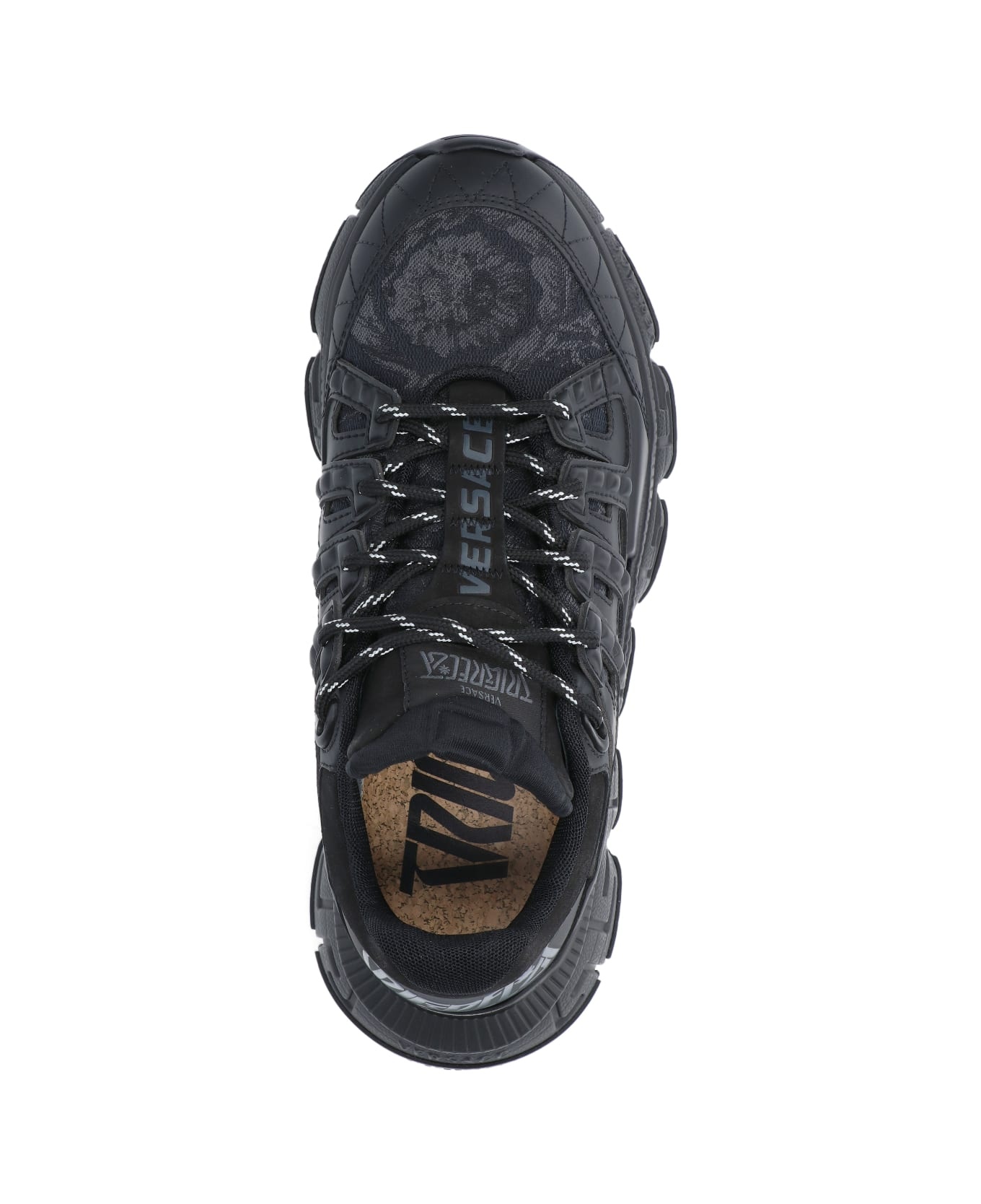 Black Fabric Blend Sneakers - 5