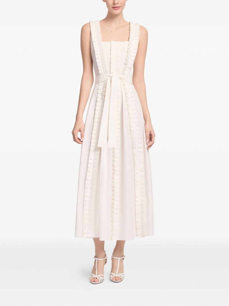 ELIE SAAB pleated ruffle midi dress outlook