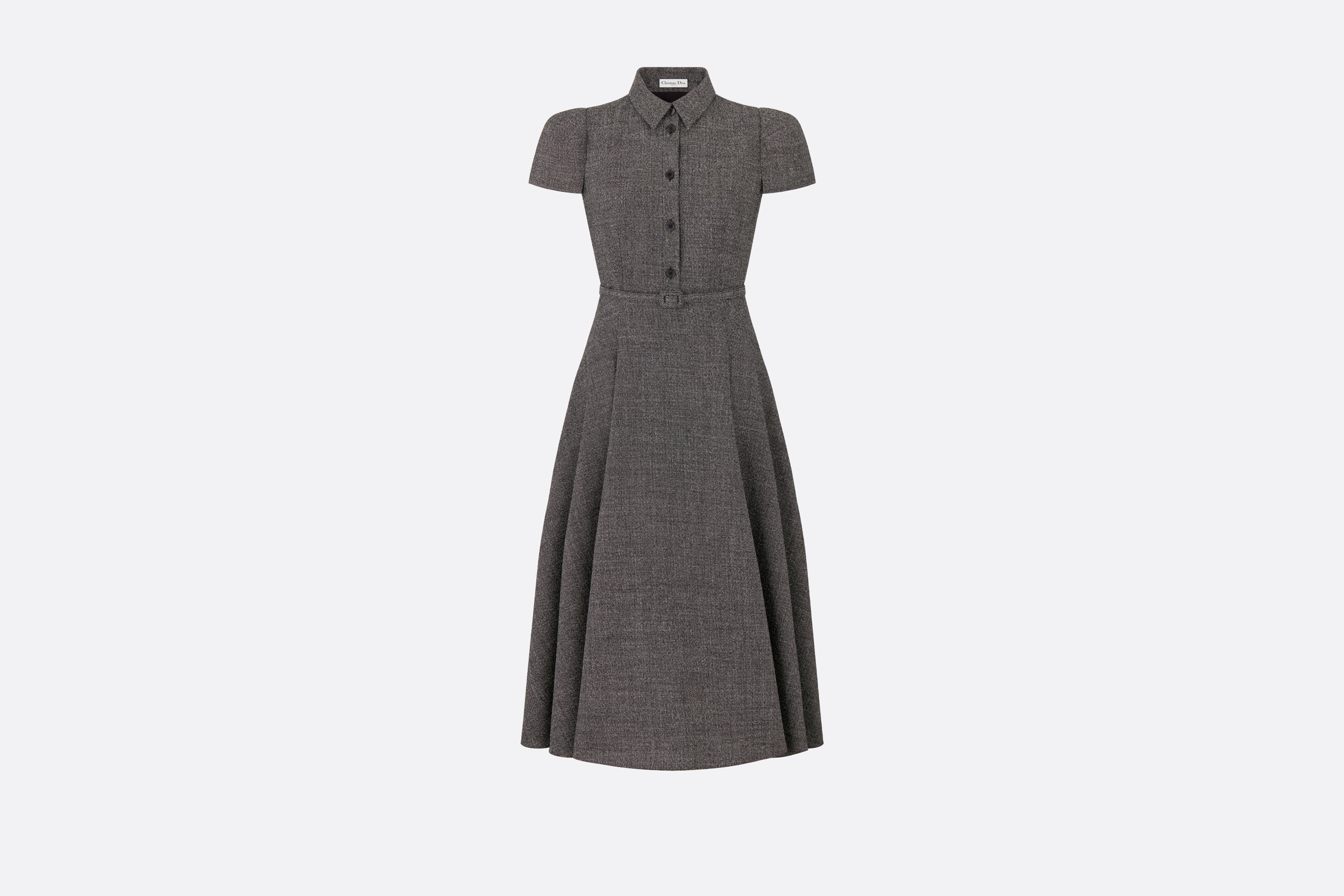 Belted Mid-Length Dress - 1