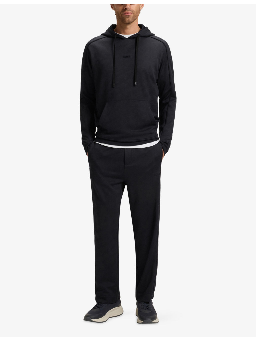 Branded Pouch-Pocket Stretch-Jersey Hoody - 2