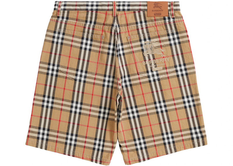 Supreme Supreme Burberry Denim Short Beige outlook