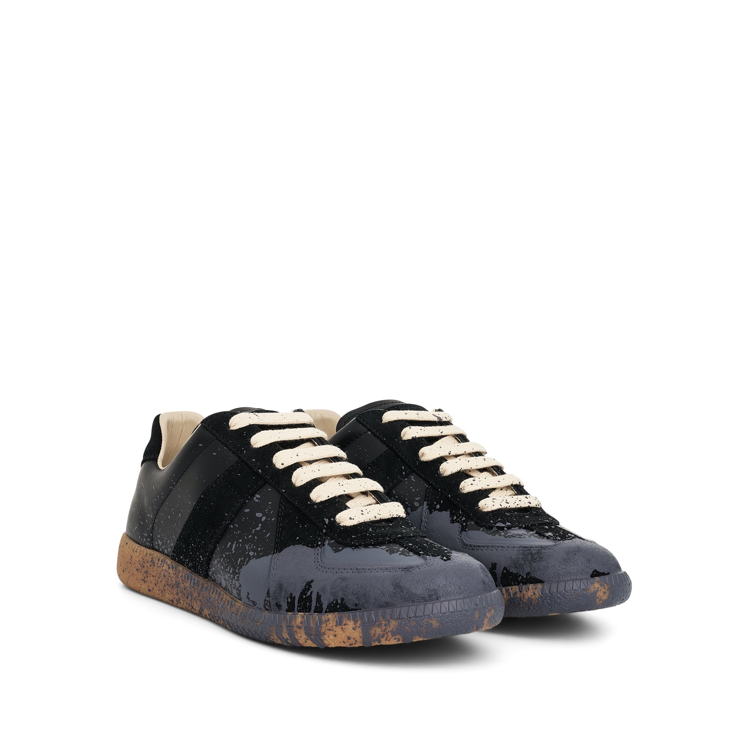 Women Replica Paint Drop Sneaker in Black/Pewter - 2