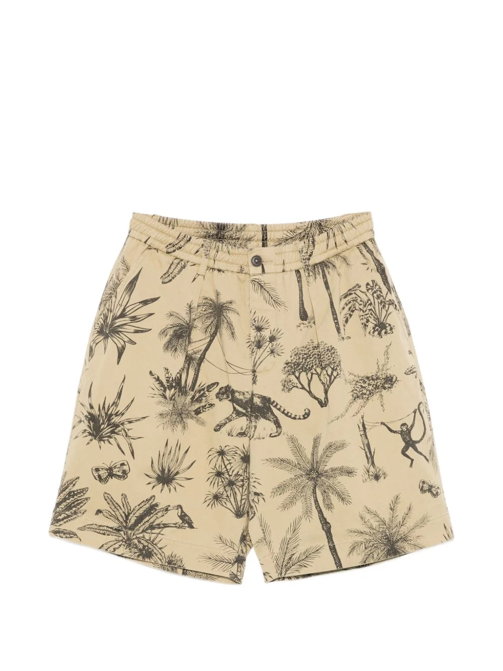 Jungle Toile pleated shorts - 1