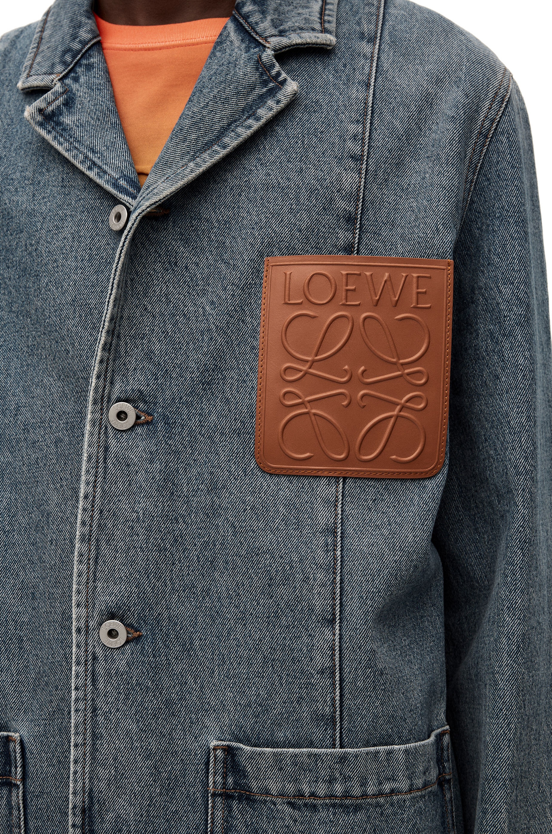 Anagram workwear jacket in denim - 5