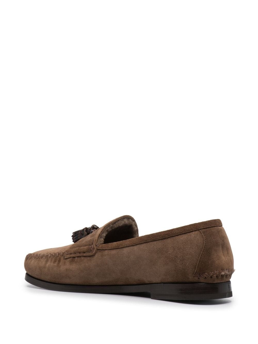 tassel-detail suede loafers - 3