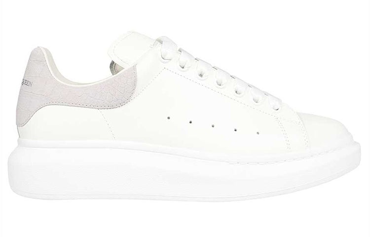 Alexander McQueen Oversized Sneaker 'White Light Grey Crocodile' 625162WHZ4K9419 - 2