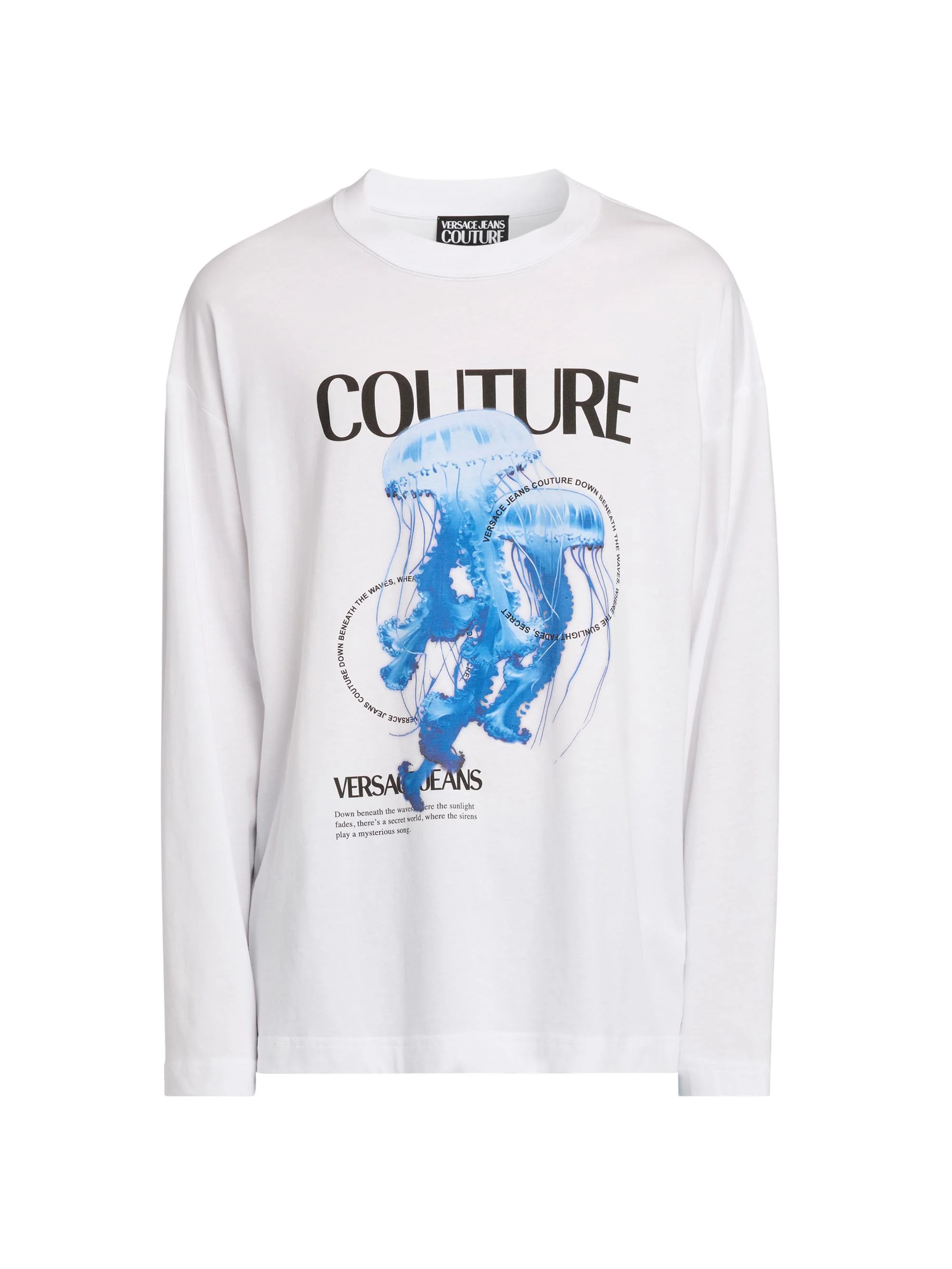 Men's Jellyfish Long-Sleeve T-Shirt - White - 1