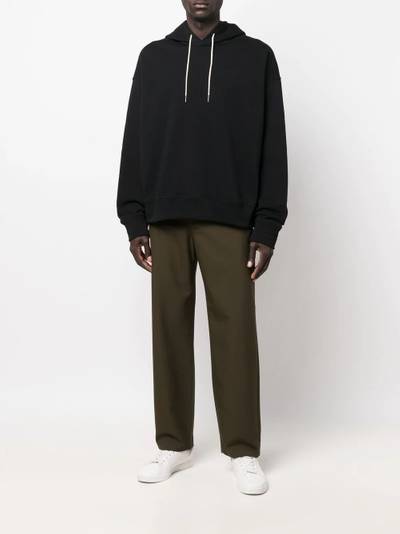 Jil Sander embroidered-logo hem hoodie outlook