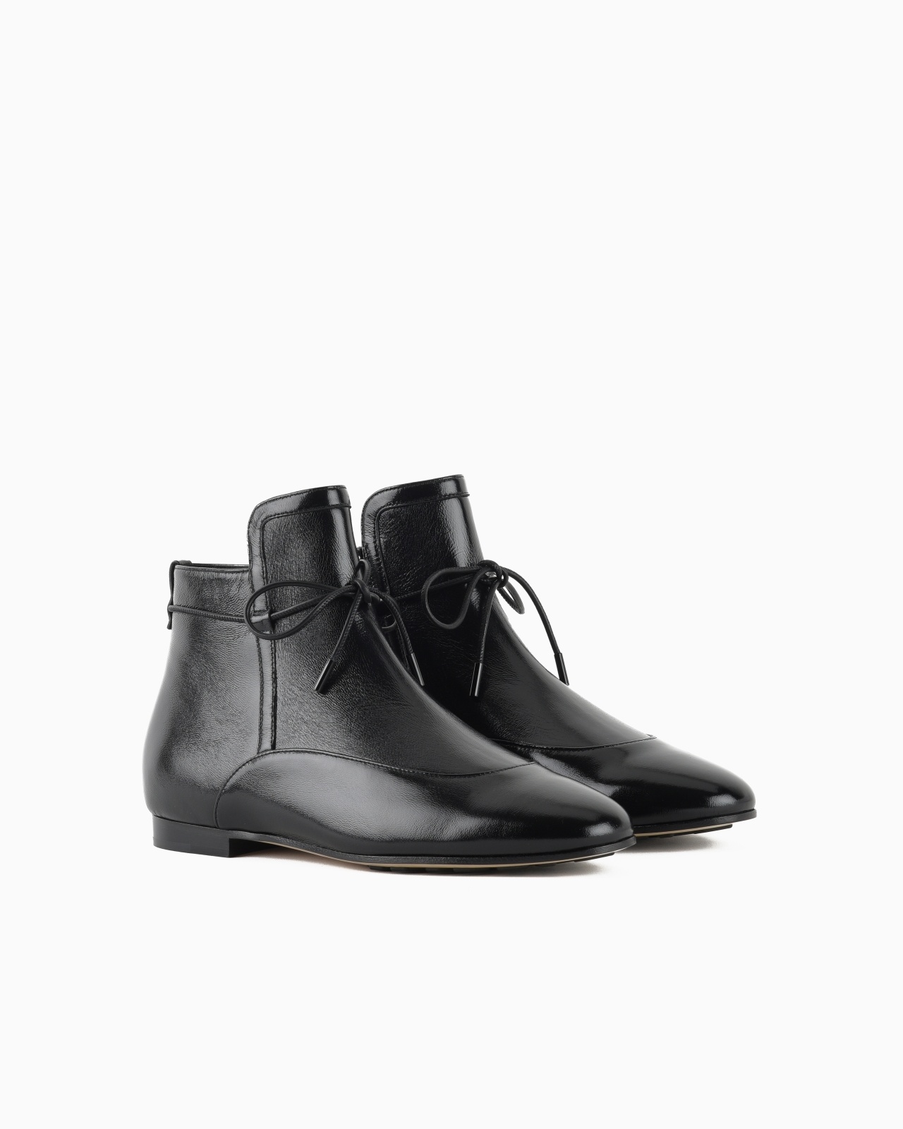 TEXTURED PATENT-LEATHER ANKLE BOOTS - 2