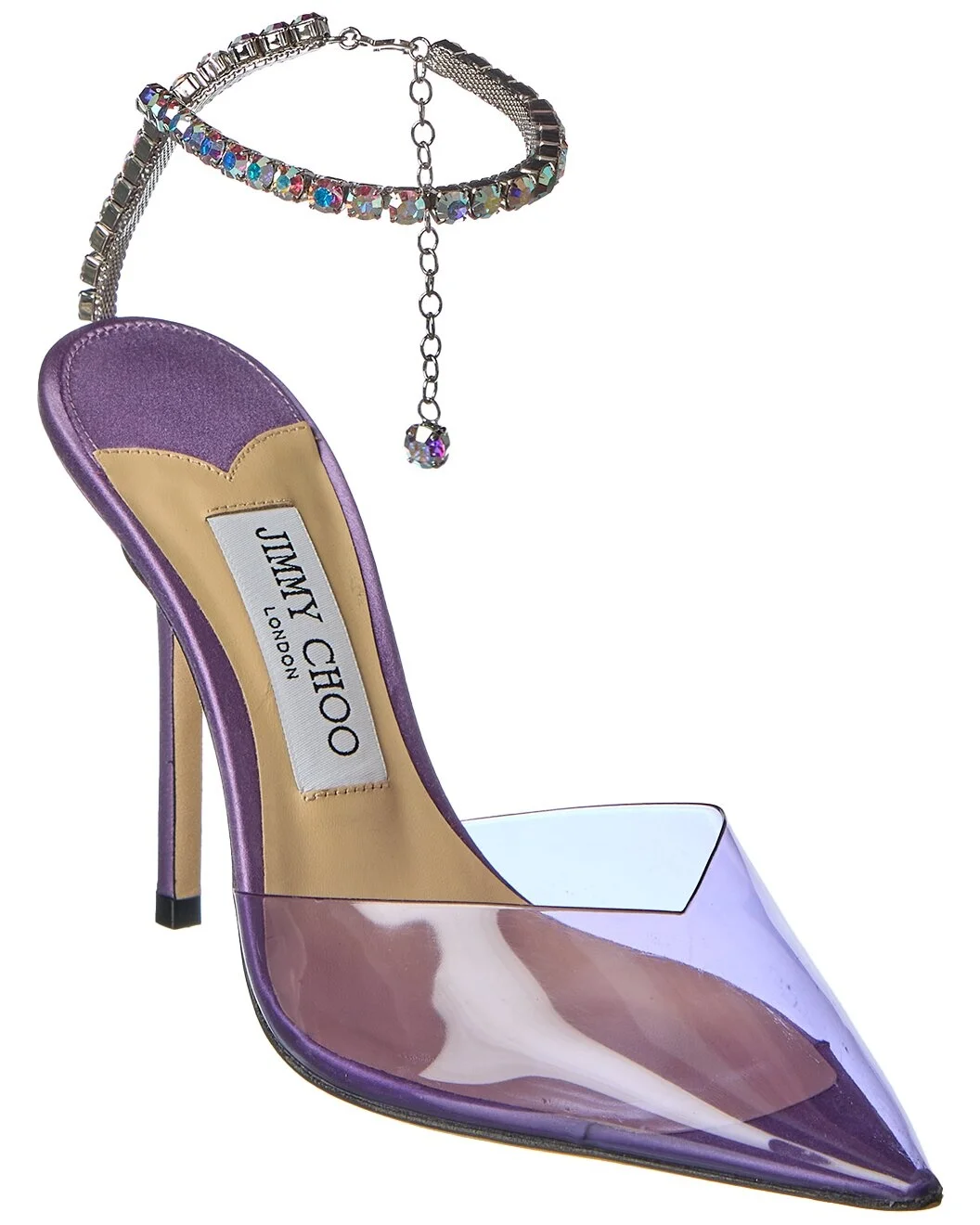 Jimmy Choo Saeda 100 Plexi & Leather Pump - 1