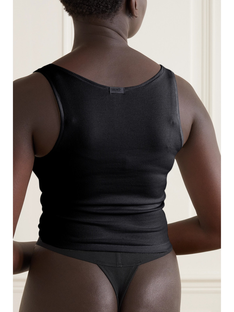 SKIMS Ribbed Cotton-blend Jersey Tank outlook