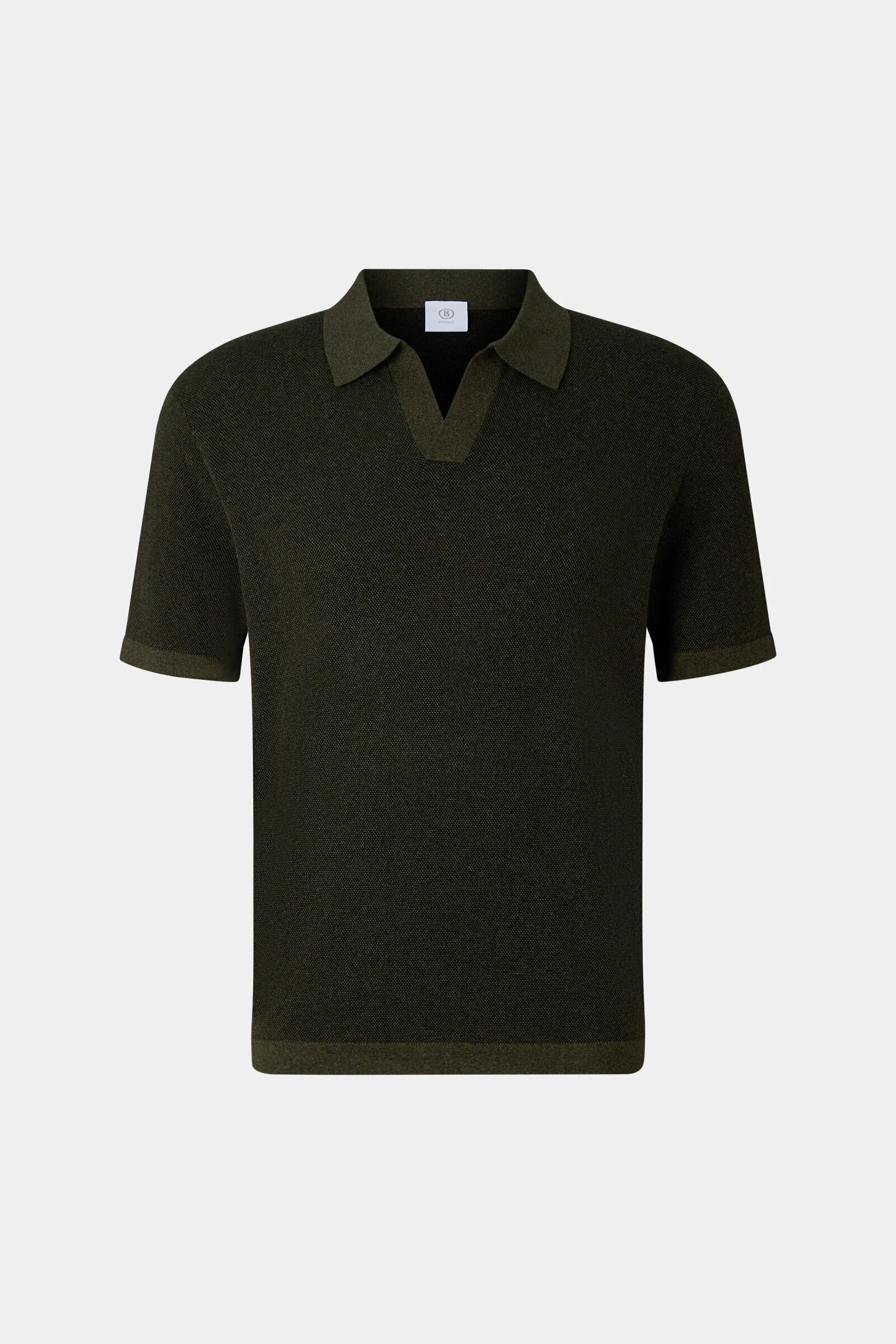 Lyon knitted polo shirt in Olive green - 1