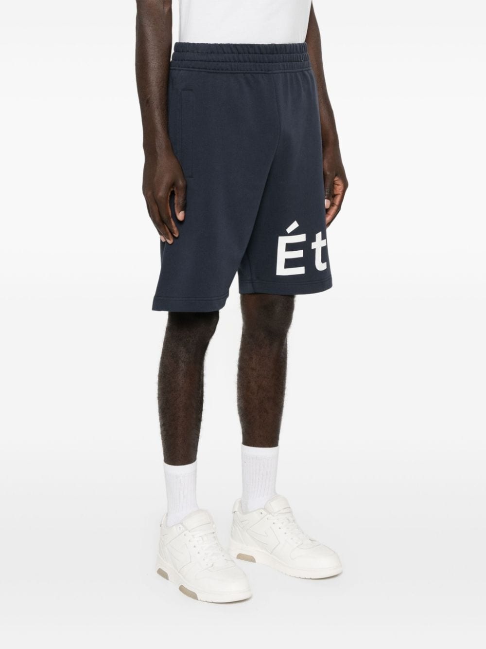 Tempera logo-print cotton shorts - 3