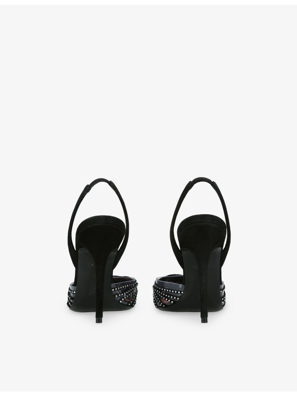 Lori Crystal-Embellished Suede Courts - 4
