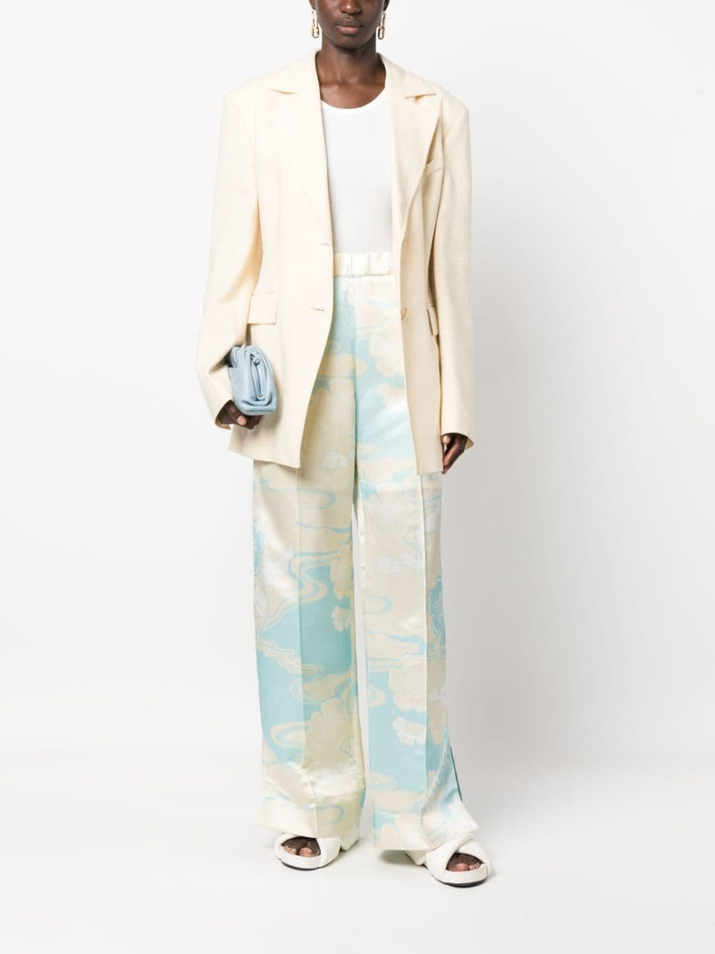 Jil Sander abstract-print straight leg trousers outlook
