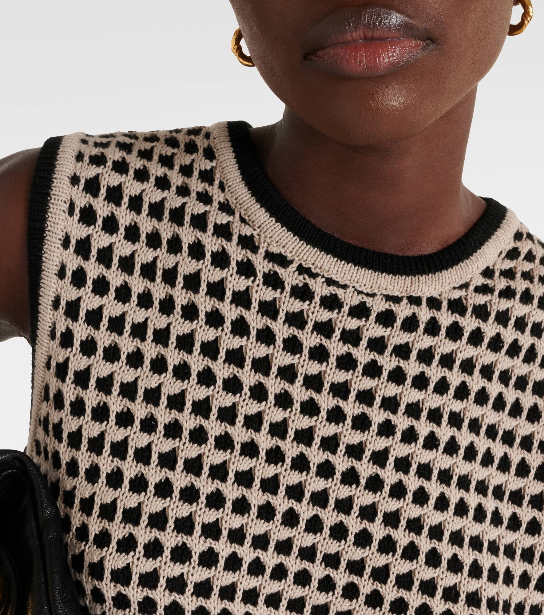 Fleres patterned cotton sweater vest - 4
