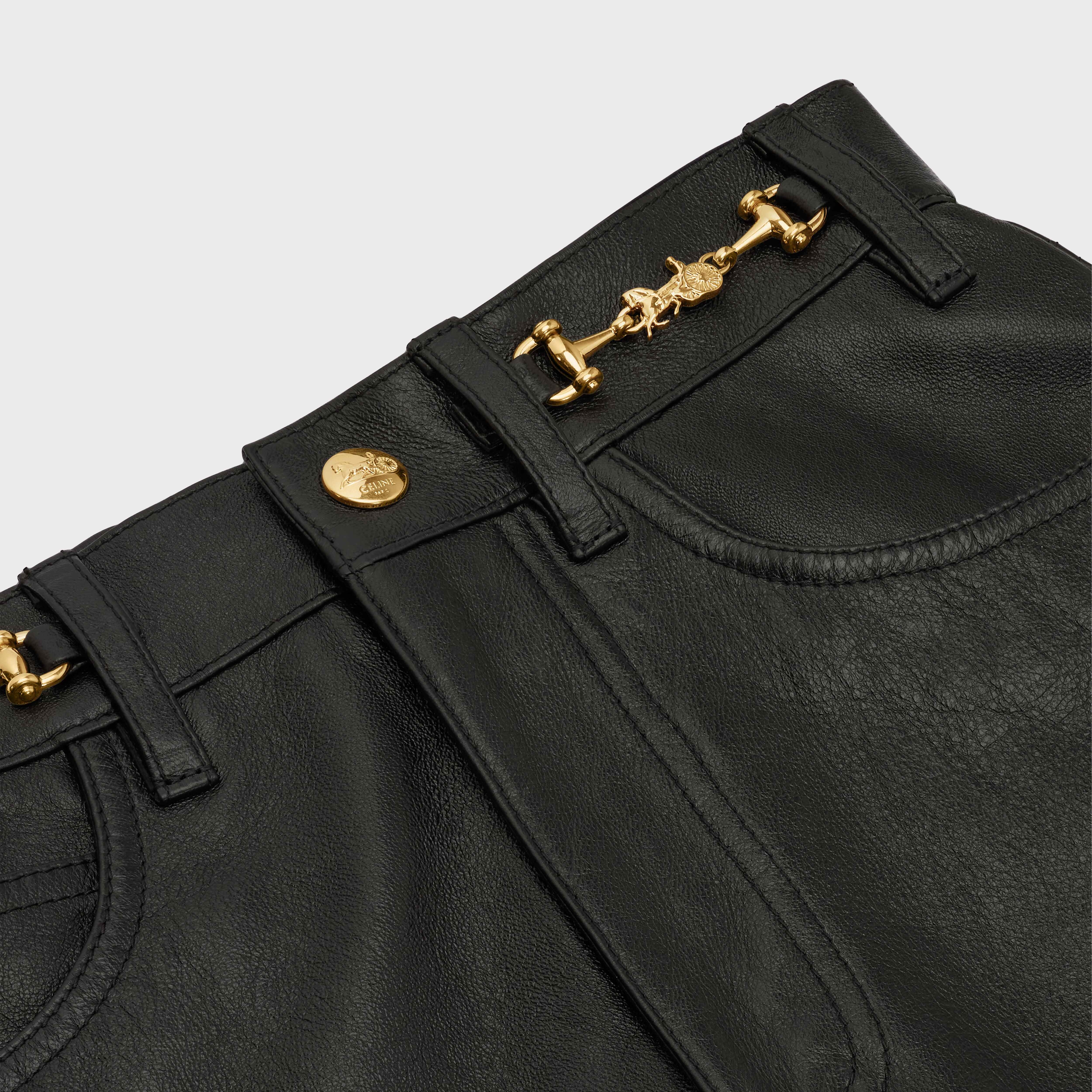 MARGARET JEANS IN LAMBSKIN LEATHER - 5