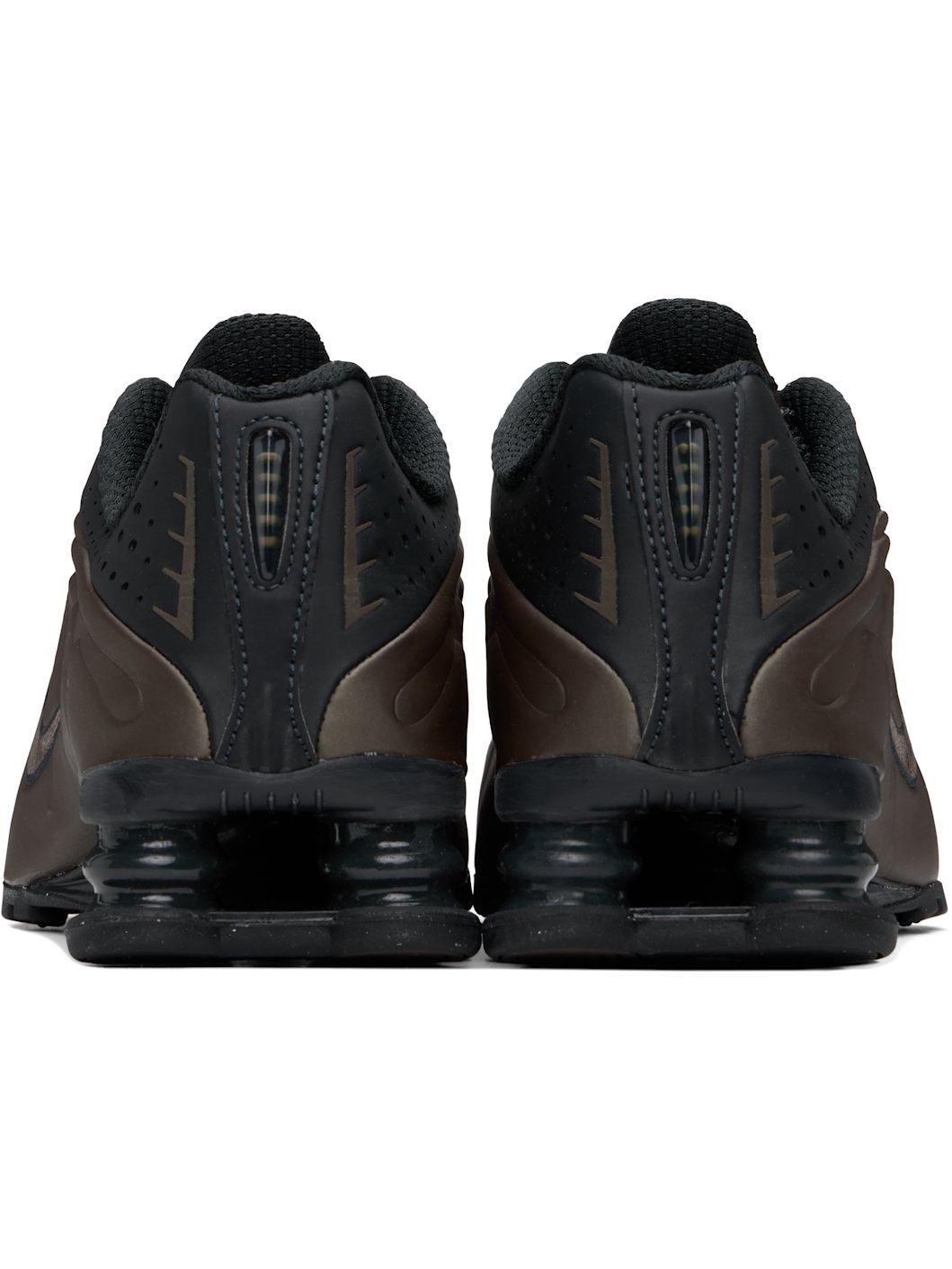 Khaki & Black Shox R4 Sneakers - 2