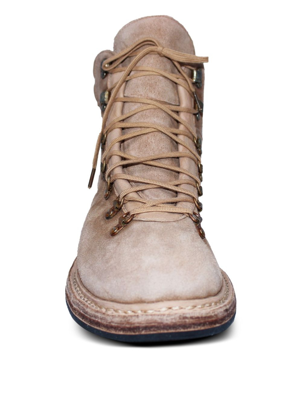 lace-up suede hiking boots - 4