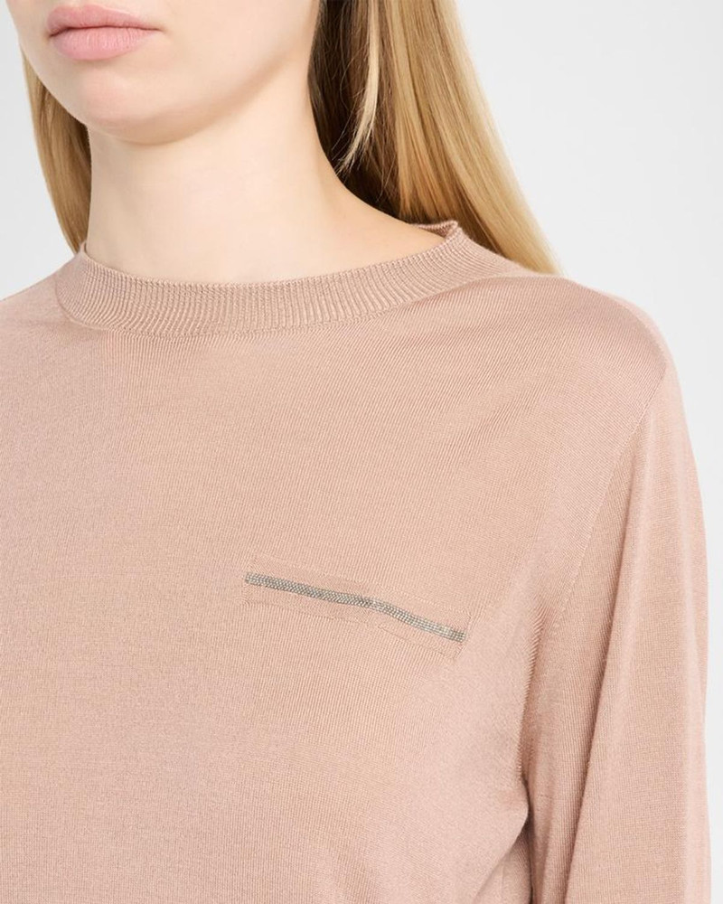Crewneck Cashmere-Silk Sweater 5