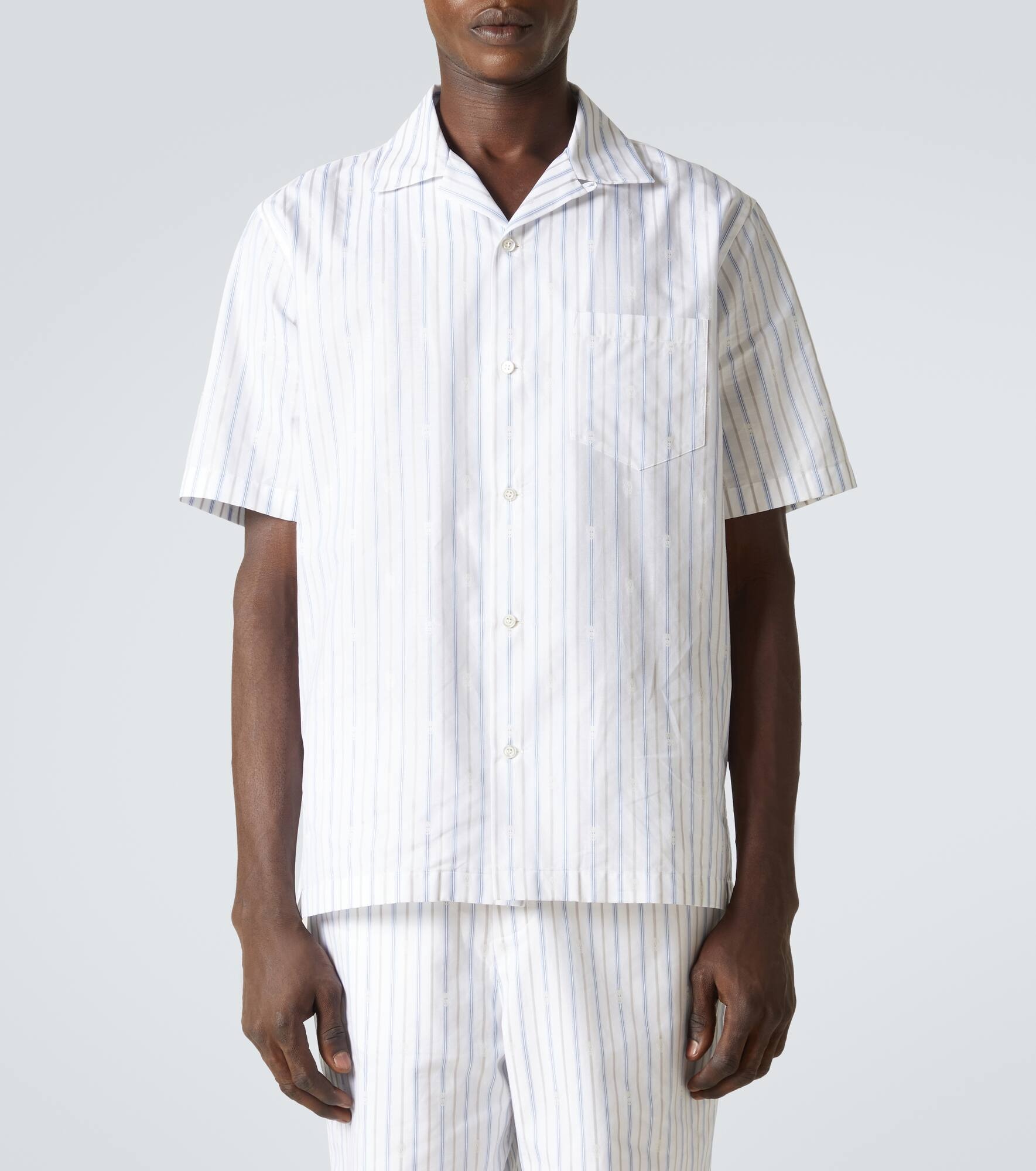 Striped cotton bowling shirt - 3