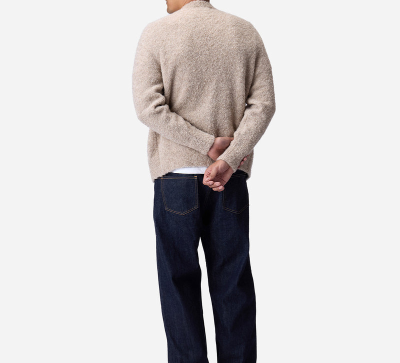 3sixteen V-Neck Cardigan - Khaki Boucle Alpaca outlook