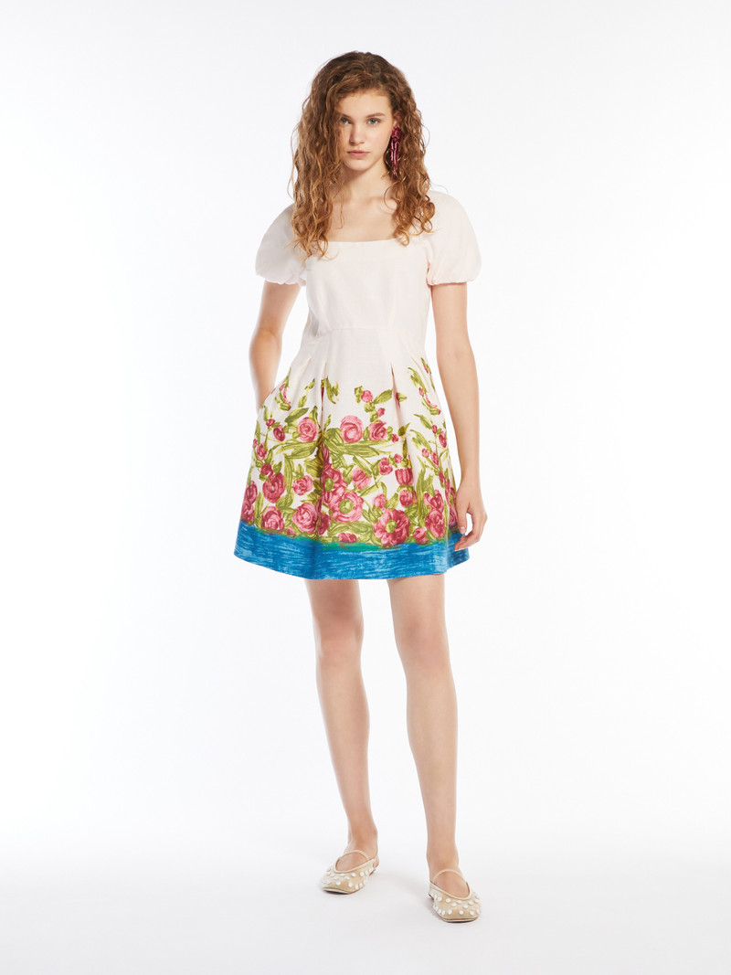 WEEKEND Max Mara EBBRO Mini dress in cotton and linen canvas outlook
