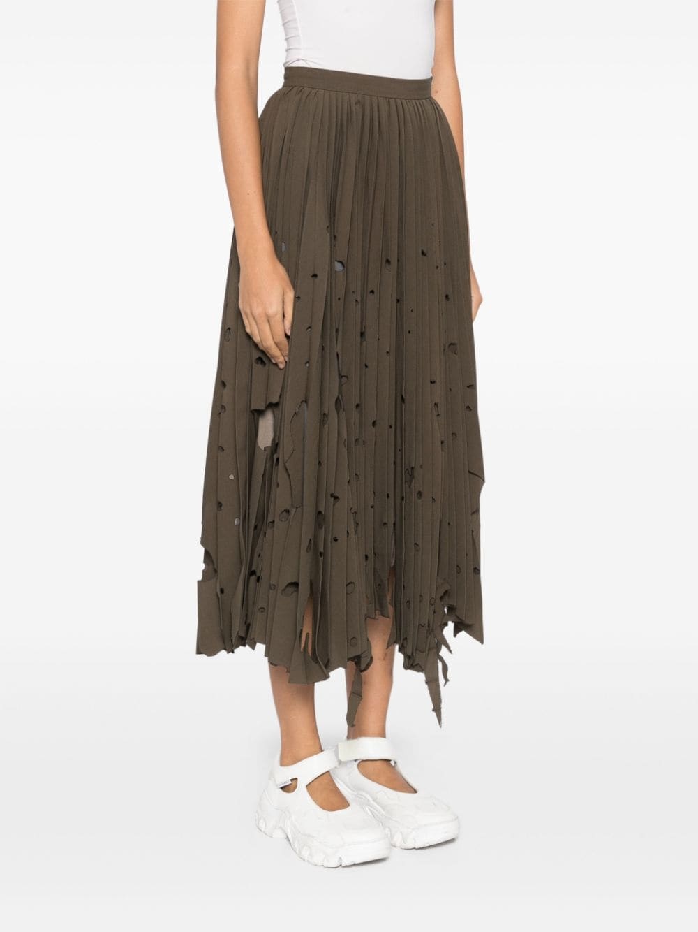 cutout pleated skirt - 3